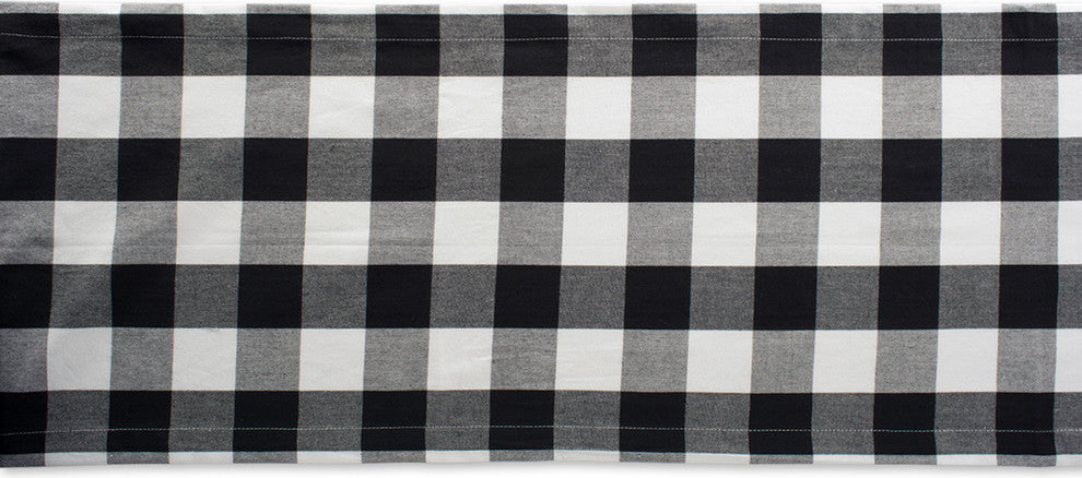 DII Black Buffalo Check Table Runner