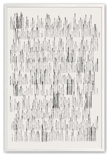 Opaque White 11" x 14" Abstract Lines Framed Print