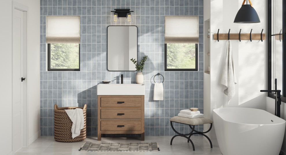 Berkshire Bathroom Vanity, Reclaimed Fir, 30", Single Sink, Freestanding