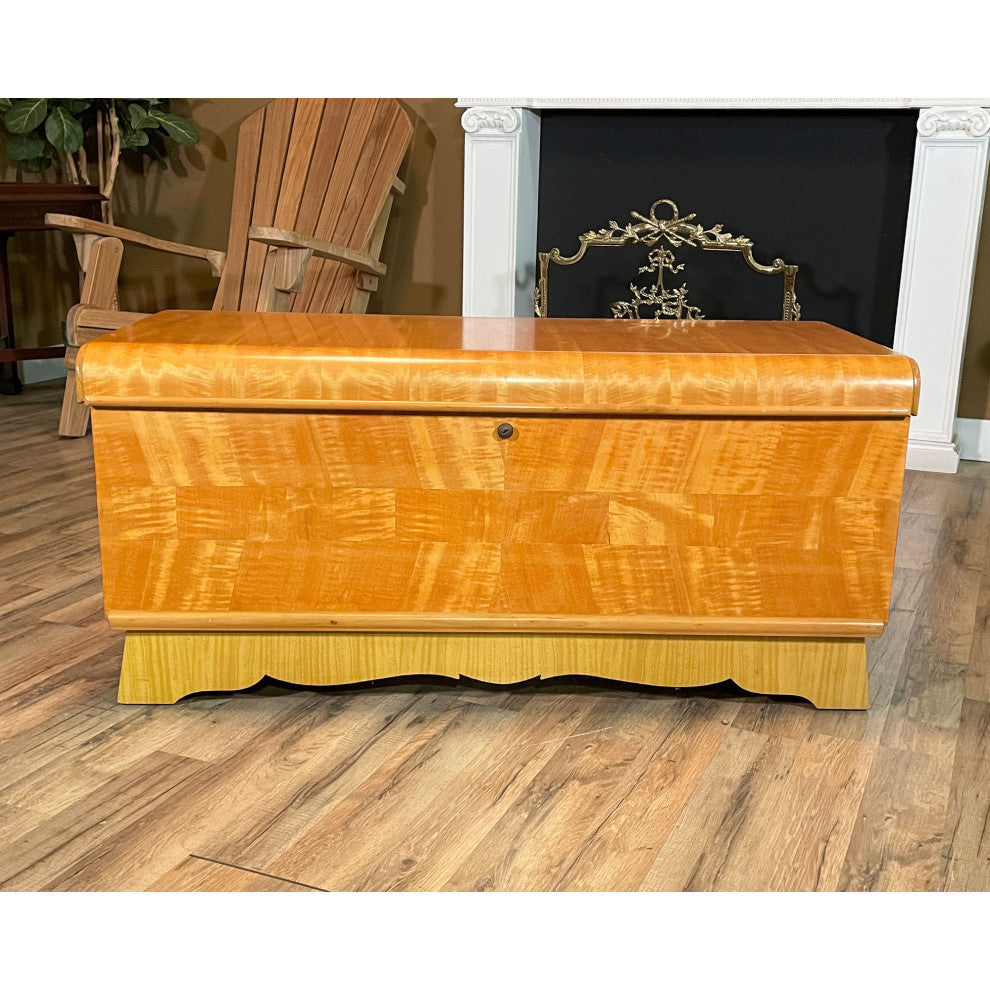 NVIN0387 Vintage Satinwood Blanket Chest