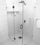 78"x43"x47" Frameless 90 Degree Shower Enclosure Glass Hinge, Oil Rubbed Bronze