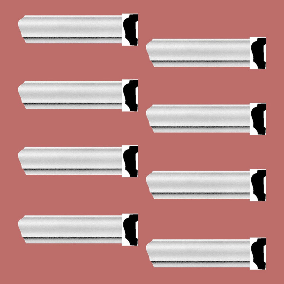 Cornice White Urethane Alison Simple Design 8 Pieces Totaling 752" Length