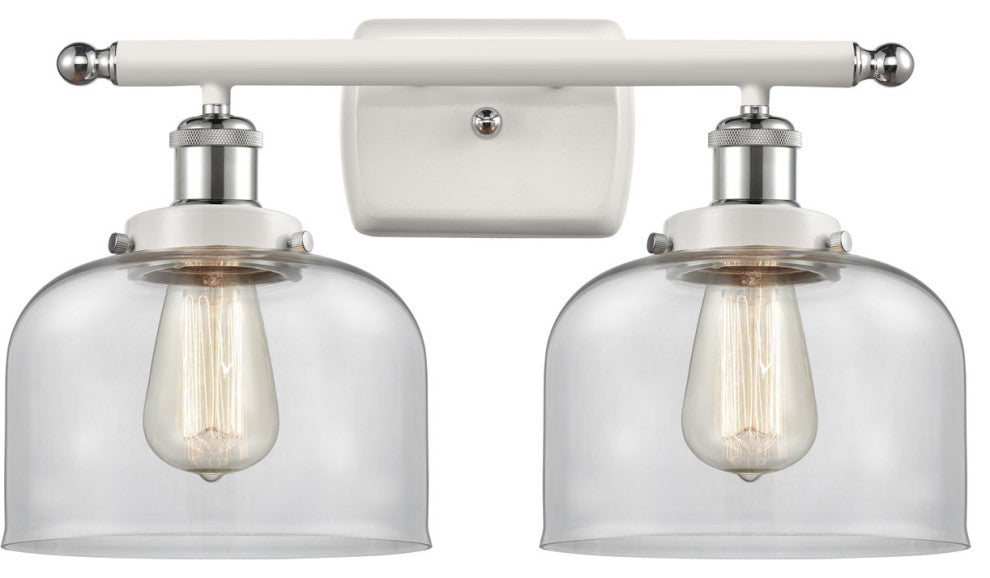 Innovations 916-2W-WPC-G72-LED 2-Light Vanity Light, White, Polished Chrome
