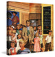 "After the Movie" Painting Print on Canvas by Stevan Dohanos