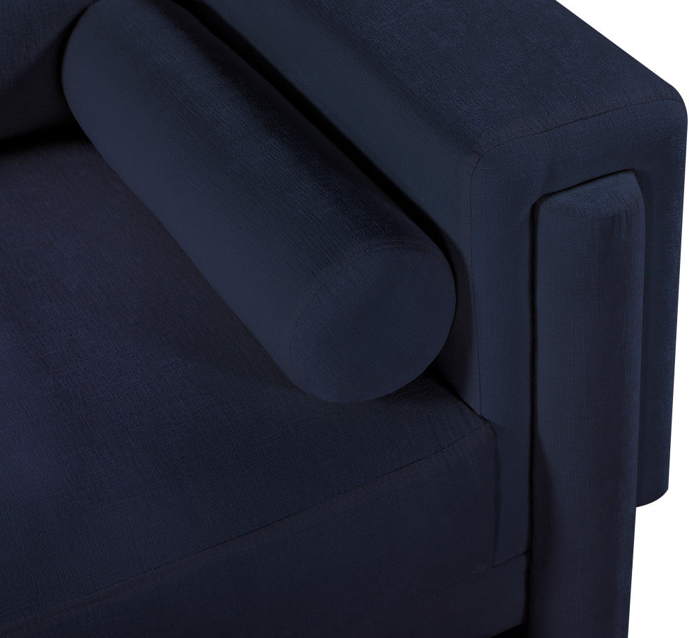 Madeline Chenille Fabric Upholstered Chair, Navy, Chair