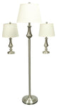 3-Piece Grant Lamp Set, Brushed Nickel
