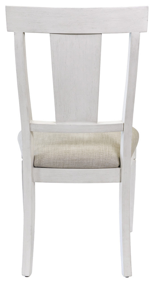 Traditional Wood Kitchen Extension Dining Table and 8-Chairs, White
