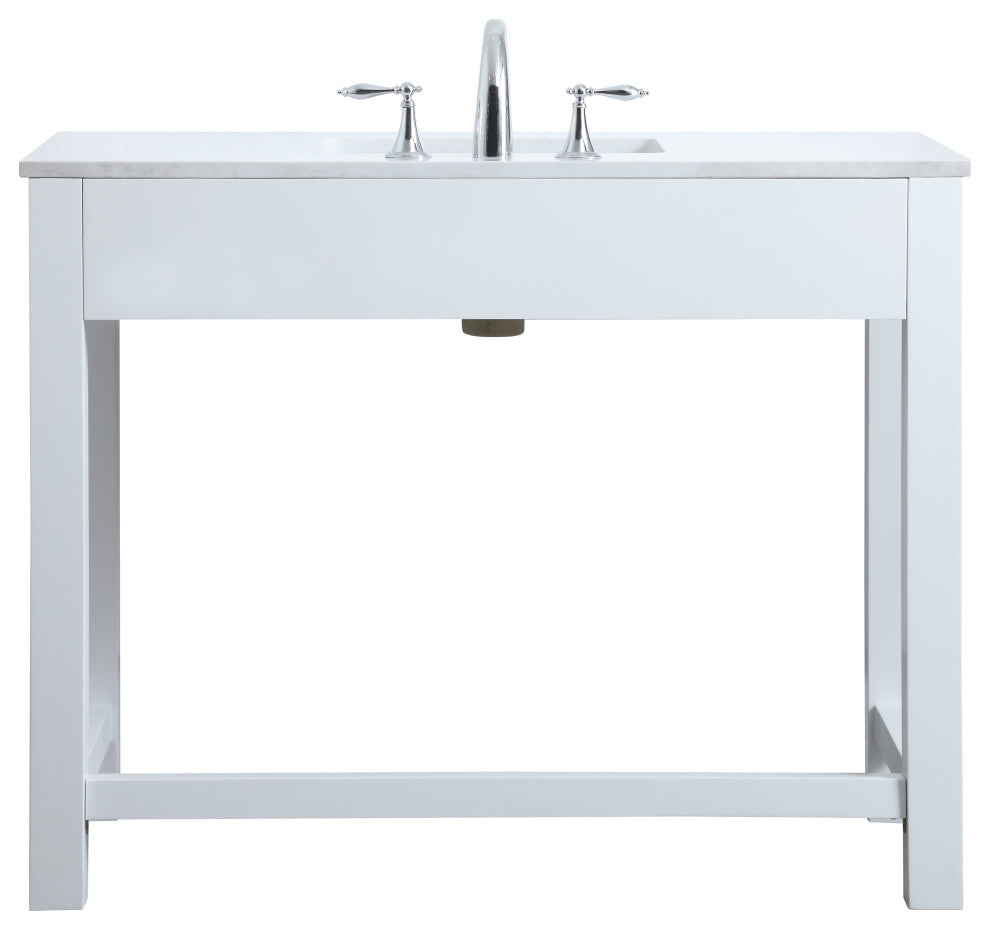 42" ADA Compliant Bathroom Vanity, White