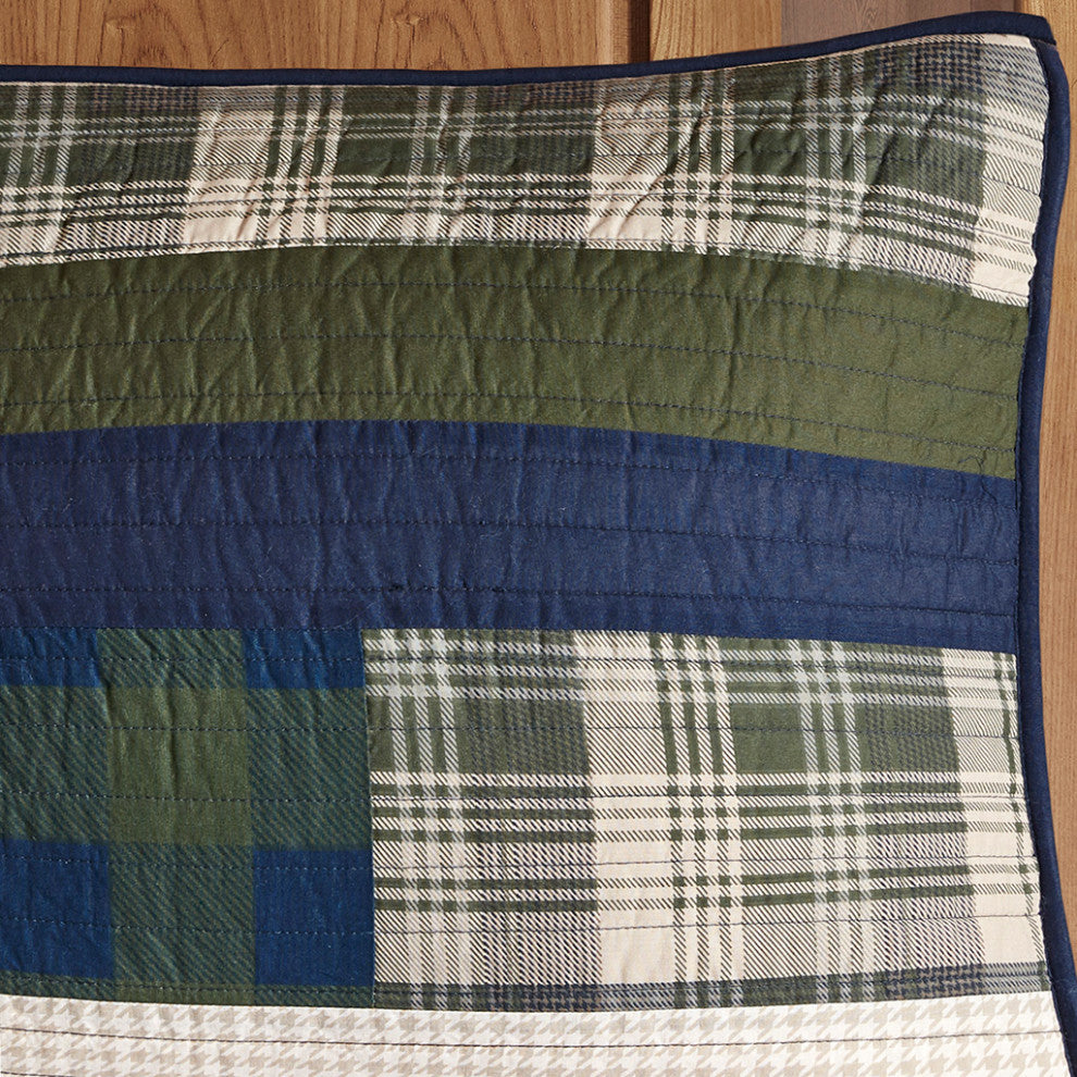 Woolrich Spruce Hill Oversized Cotton Quilt Mini Set, Green