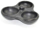 Ancient Cookware, Triple Chamba Clay Salsa Dish, 4x5x1.5