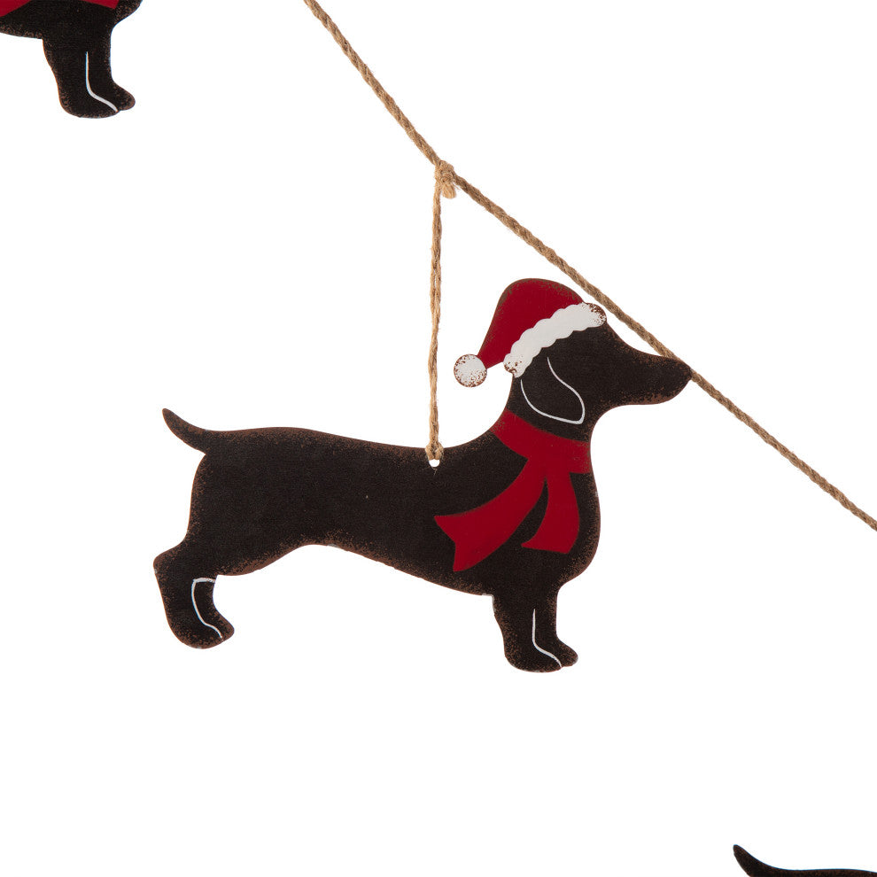 2pk 6'L Metal Christmas Dog Garland