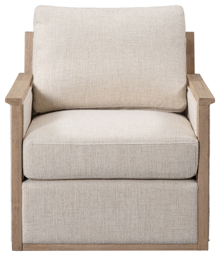 Norman Swivel Accent Chair, Natural