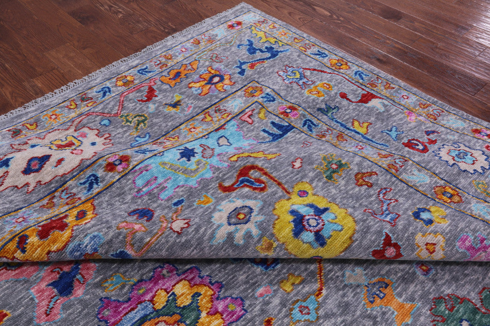 10' 2" X 13' 9" Turkish Oushak Hand-Knotted Wool Rug - Q16099