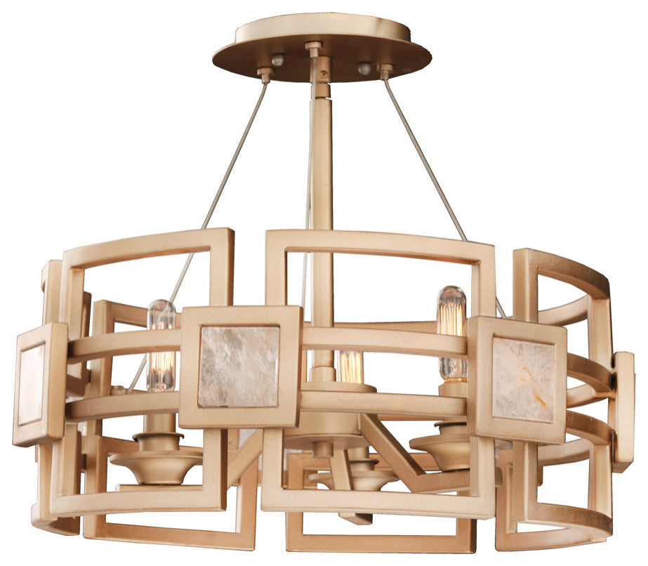 Metropolis 3 Light Semi Flush Mount