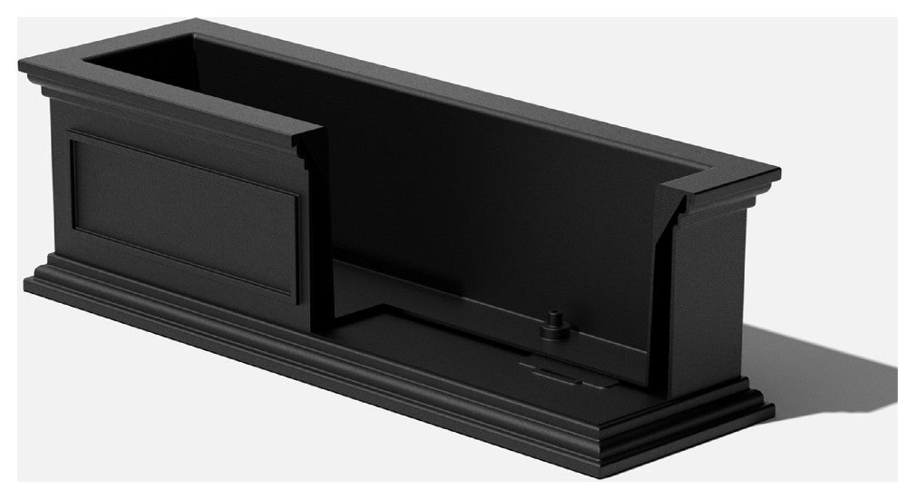 Brixton Planter Box, 36", Black, 2 Pack