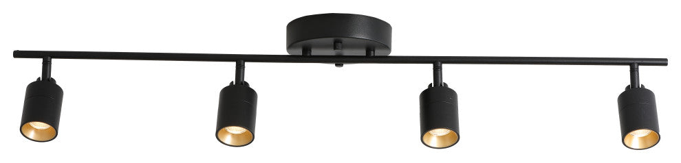 Vidalite Shura 4 Head LED Flush Mount FIxed Track Light, Black