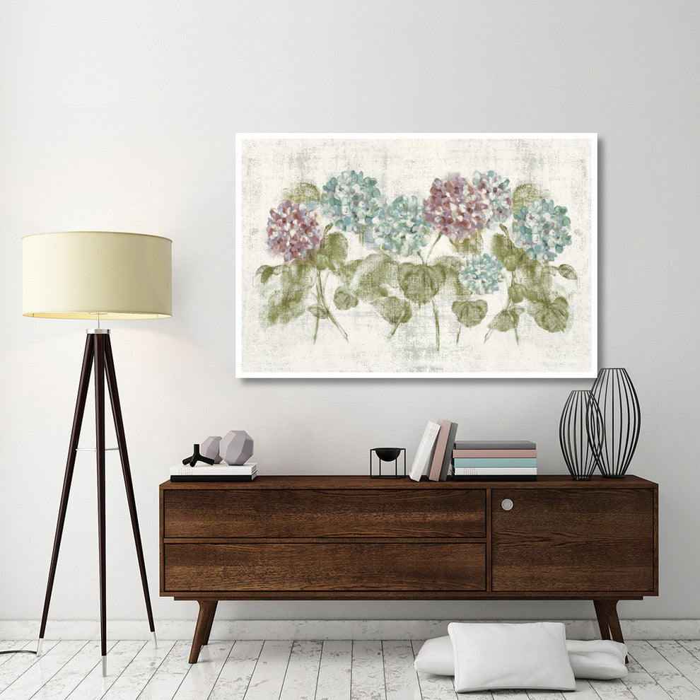 "Vibrant Row of Hydrangea No Border" Digital Paper Print by Cheri Blum, 62"x42"