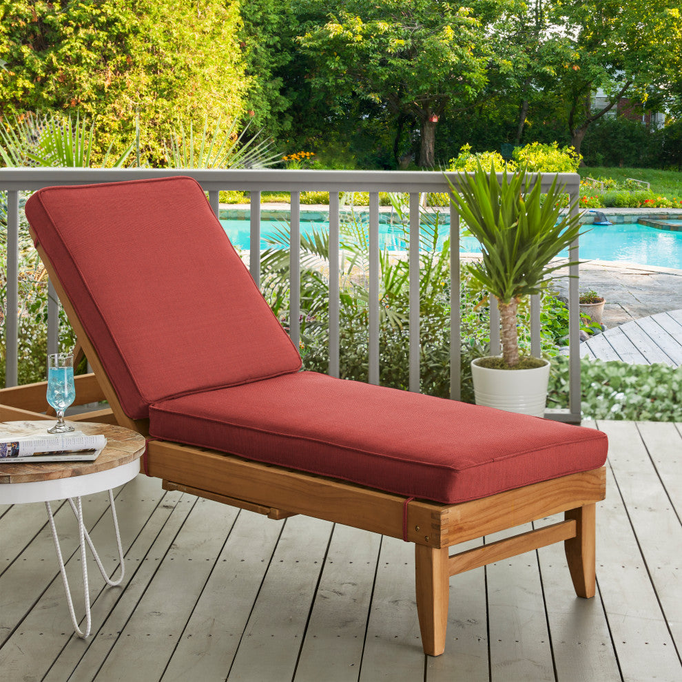 Mozaic Home Canvas Henna Outdoor/Indoor Chaise Lounge Cushion 79x25x3"