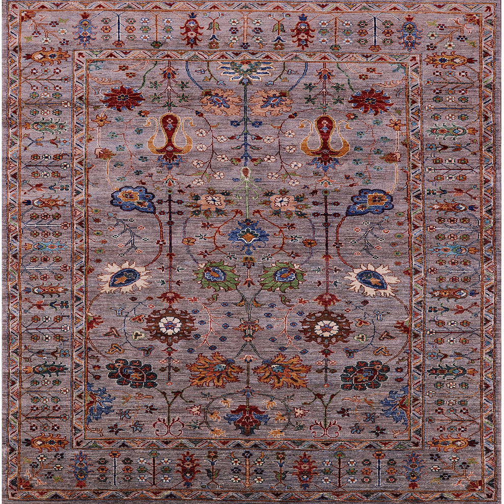 Ahgly Company Indoor Square Mid-Century Modern Area Rugs, 8' Square