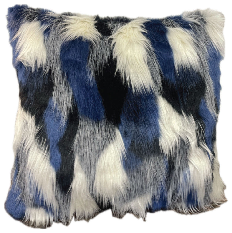 Plutus Animal Faux Fur Luxury Throw Pillow, 12"x20"