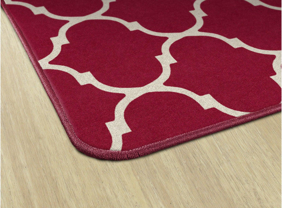 Flagship Carpets FA1377-50FS 8'4x12 Trellis Red Rug