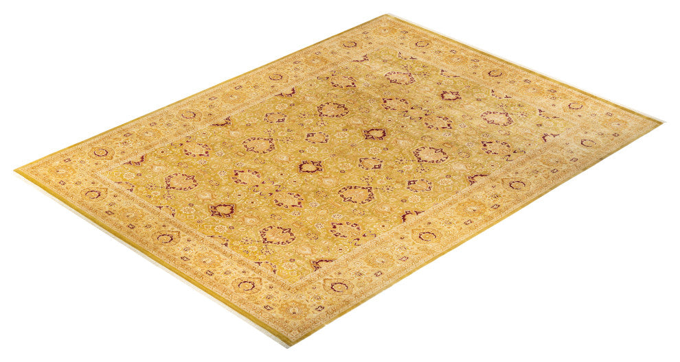 Shinde One-of-a-Kind Hand-Knotted Area Rug Green, 10'2"x13'10"