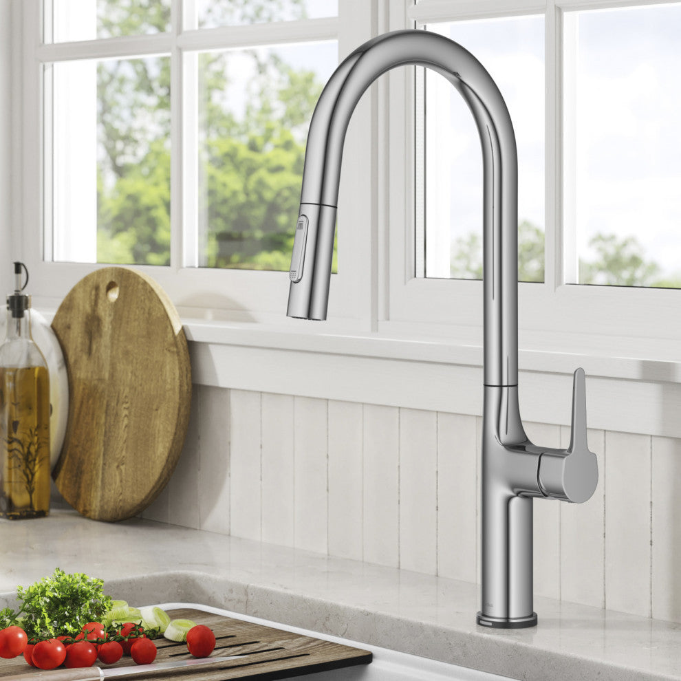 Oletto Pull-Down 1-Hole Kitchen Faucet, Chrome, Model Ktf-3101ch