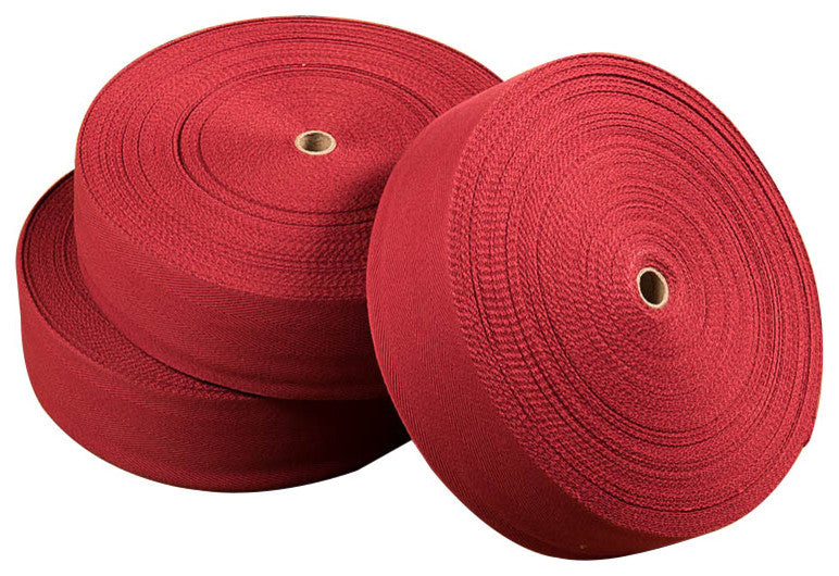NaturalAreaRugs Cotton Non Slip Carpet Tape (2.75 In x 164 Ft), Red