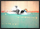 "Swim on! Bronx, NYC" Framed Canvas Giclee by Masterfunk Collective, 17x12"