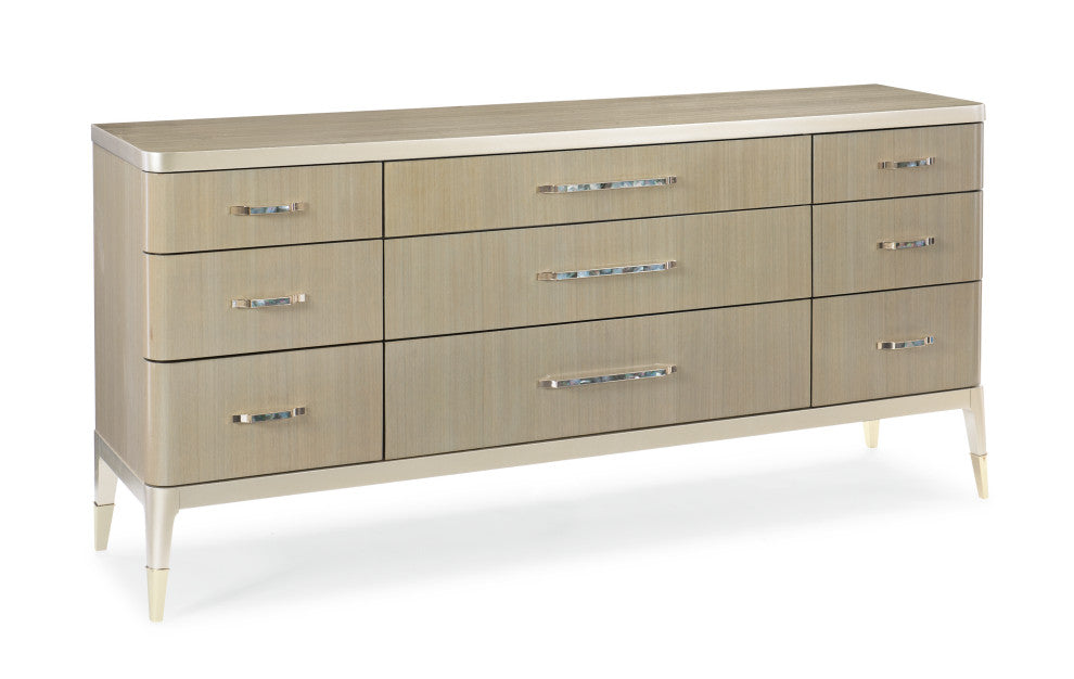 All Dressed Up Champagne Shimmer 9-Drawer Dresser