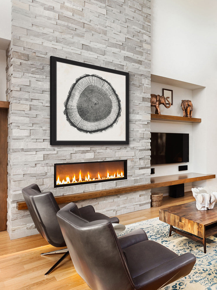 "Tree Ring II" Framed Painting Print, 18"x18"