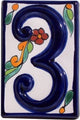 Colonial Talavera Ceramic House Number Three
