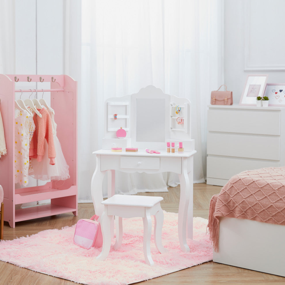 Little Princess Anna Toy Vanity Set White
