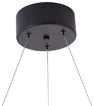 LED Chandelier, Matte Black