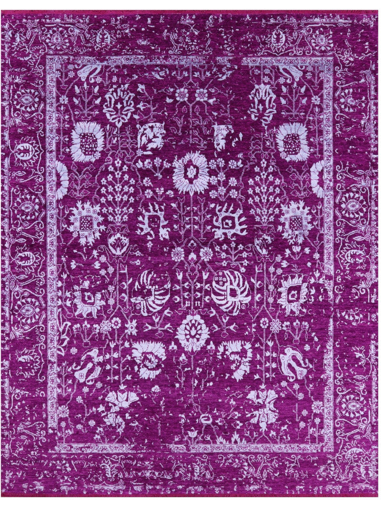 8' 0" X 10' 3" Handmade Persian Wool & Silk Rug - Q15762