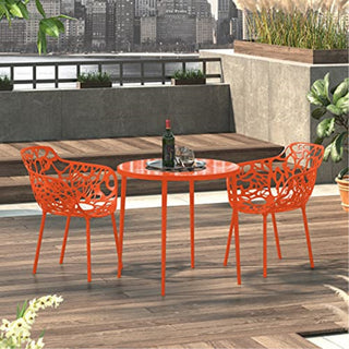 LeisureMod Modern Devon Aluminum Chair, Set of 2