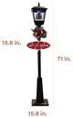 Let It Snow 71" Lamp, Black, Holiday Tree, 2 Signs, Snow, Holiday Music
