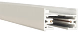 WAC Lighting L Track 4' Single Circuit 120V with 2 Endcaps in White