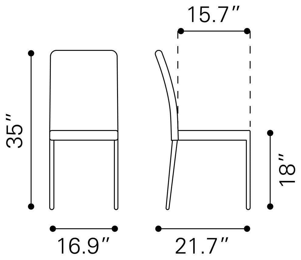 Confidence Dining Chair (Set of 4) Black