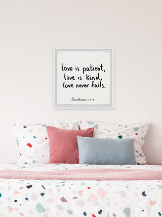 "Love Is Kind" Framed Painting Print, 24x24