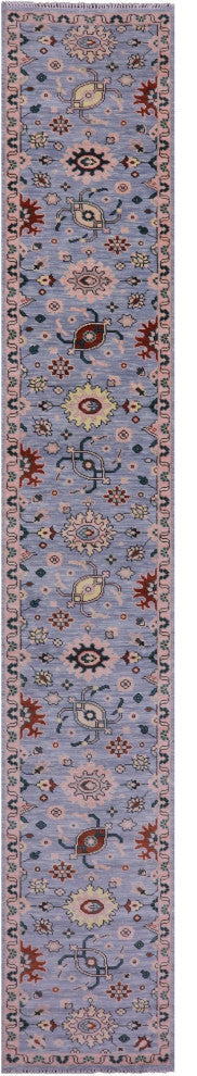 Runner Turkish Oushak Handmade Wool Rug 2' 8" X 18' 5" - Q15508