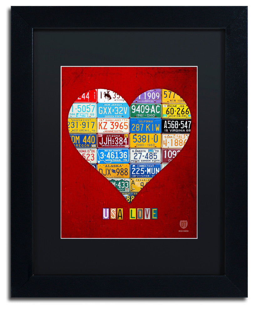 "Heart" Matted Framed Canvas Art by Design Turnpike