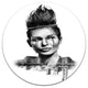 Double Exposure Woman With Hair, Portrait Round Wall Art, 36"