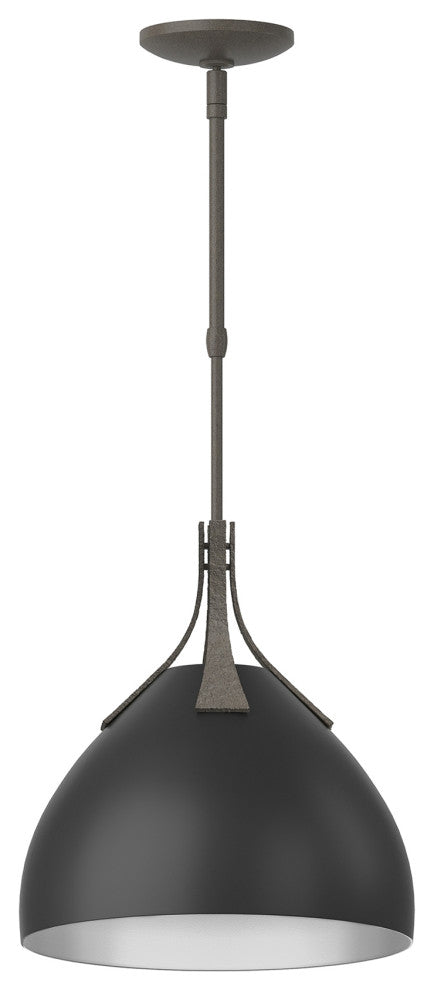 Summit Pendant, Dark Smoke Finish, Black Accents, Standard Overall Height