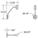 Aalto LED Reading Light, Dedicated LED, Brushed Steel