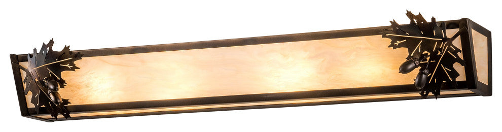 36 Wide Oak Leaf & Acorn Vanity Light
