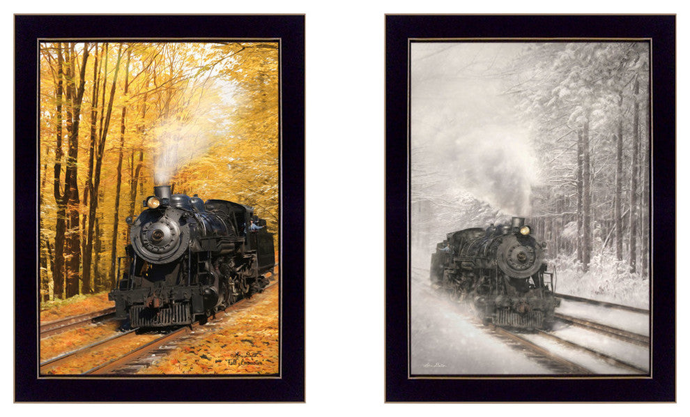 "Vintage Locomotives" Collection By Lori Deiter, Printed Wall Art, Black Frame