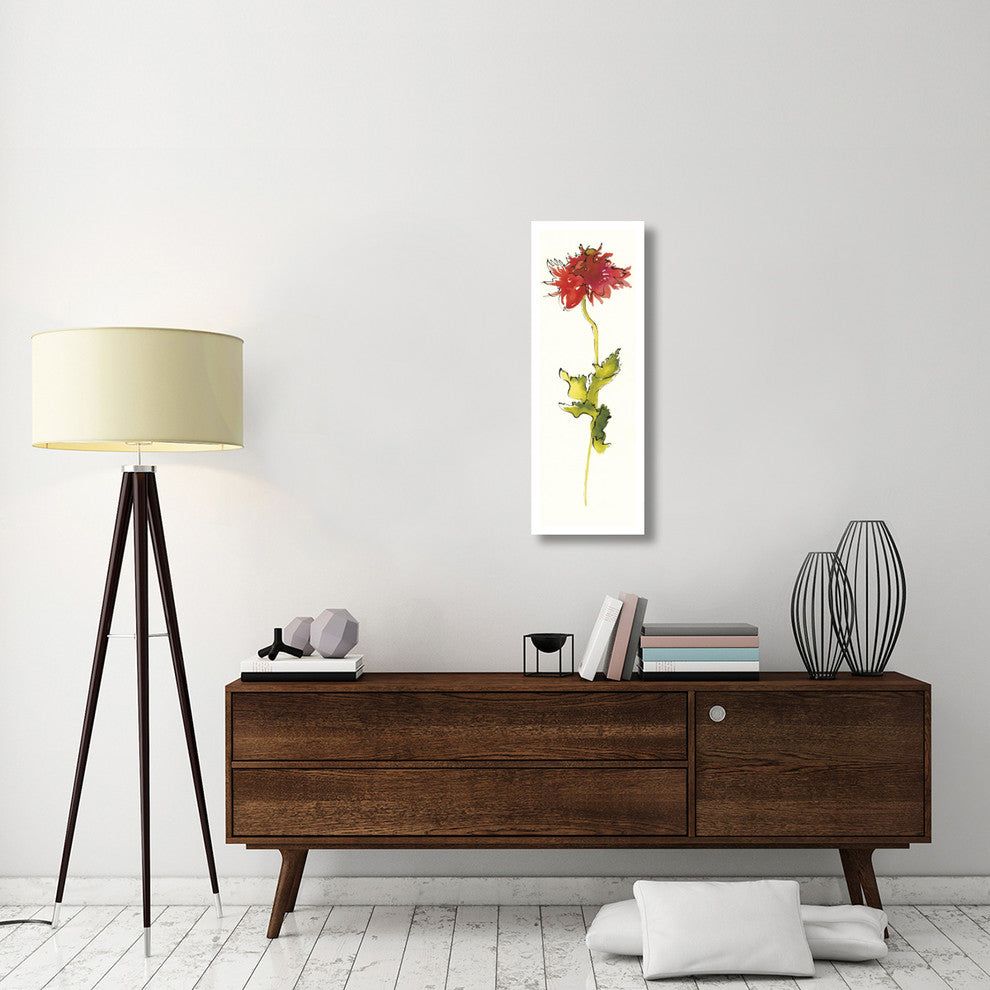 "Peony Form Poppies III" Digital Paper Print by Shirley Novak, 14"x38"