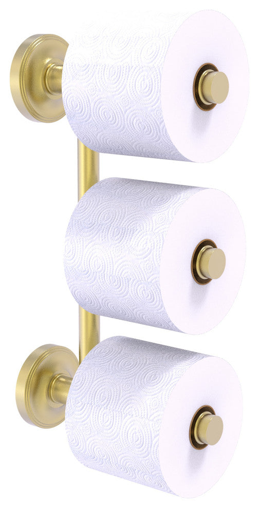 Prestige Regal 3 Roll Reserve Roll Toilet Paper Holder, Satin Brass