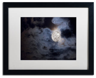 Jason Shaffer 'Supermoon ' Matted Framed Art, Black Frame, White Mat, 20x16